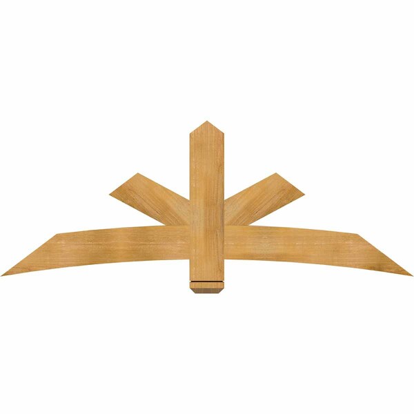Ekena Millwork Alberta Rough Sawn Timber Gable Bracket, Western Red Cedar, 72"W x 27"H x 2"D x 6"F, 9/12 Pitch GBW072X27X0206ALB00RWR - main